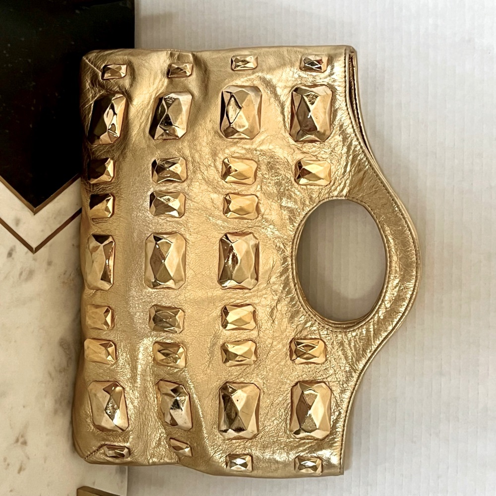 •RARE & STUNNING Luxe Goldi Rocks bag - Picture 7 of 10